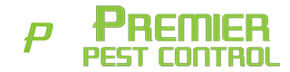 A green and black logo for preen pest control.